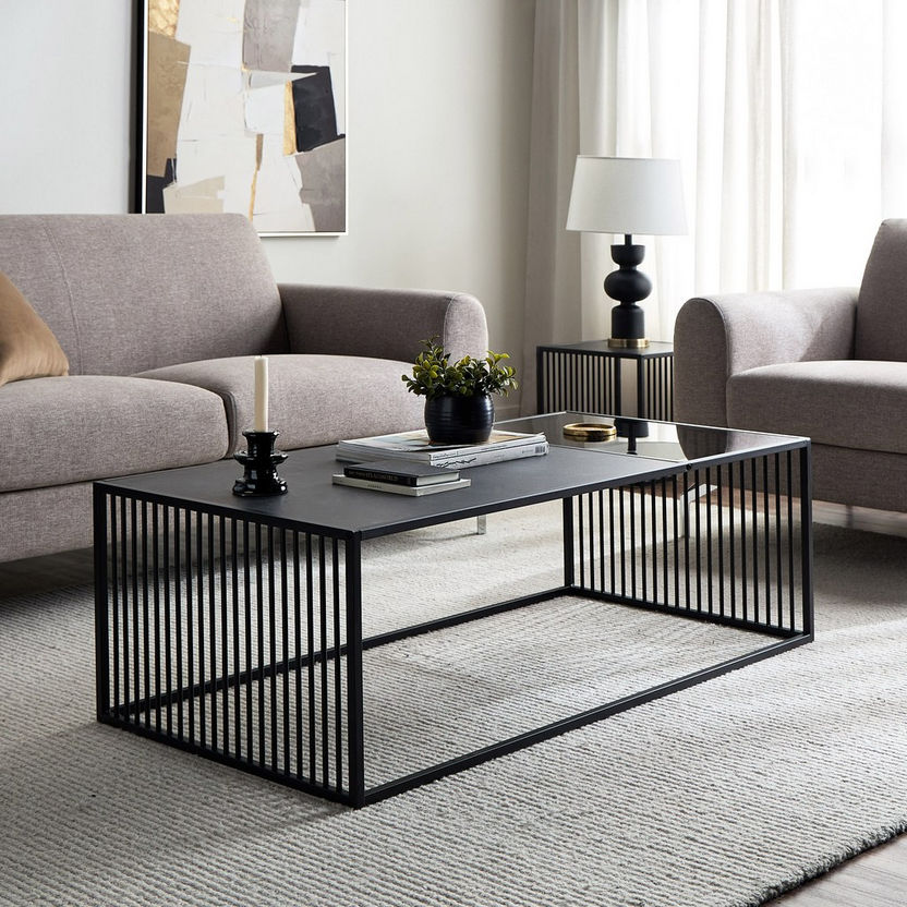 The Cage Coffee Table – Industrial Metal & Natural Wood Centerpiece
