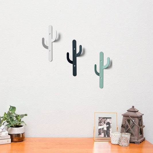 Maghji Cactus Wall Hook – Modern Decorative Metal Hanger for Coats, Bags & Accessories. Set of 3