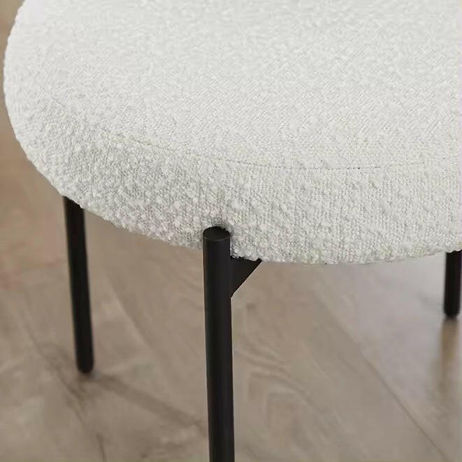 Modern Dining Chairs | Teddy Fleece with Round Cushion.