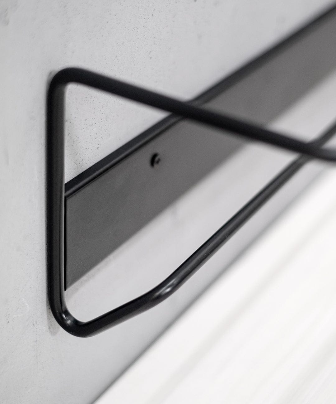 Maghji Wall-Mounted Shoe Racks, Set of 2, Black Powder-Coated Metal.