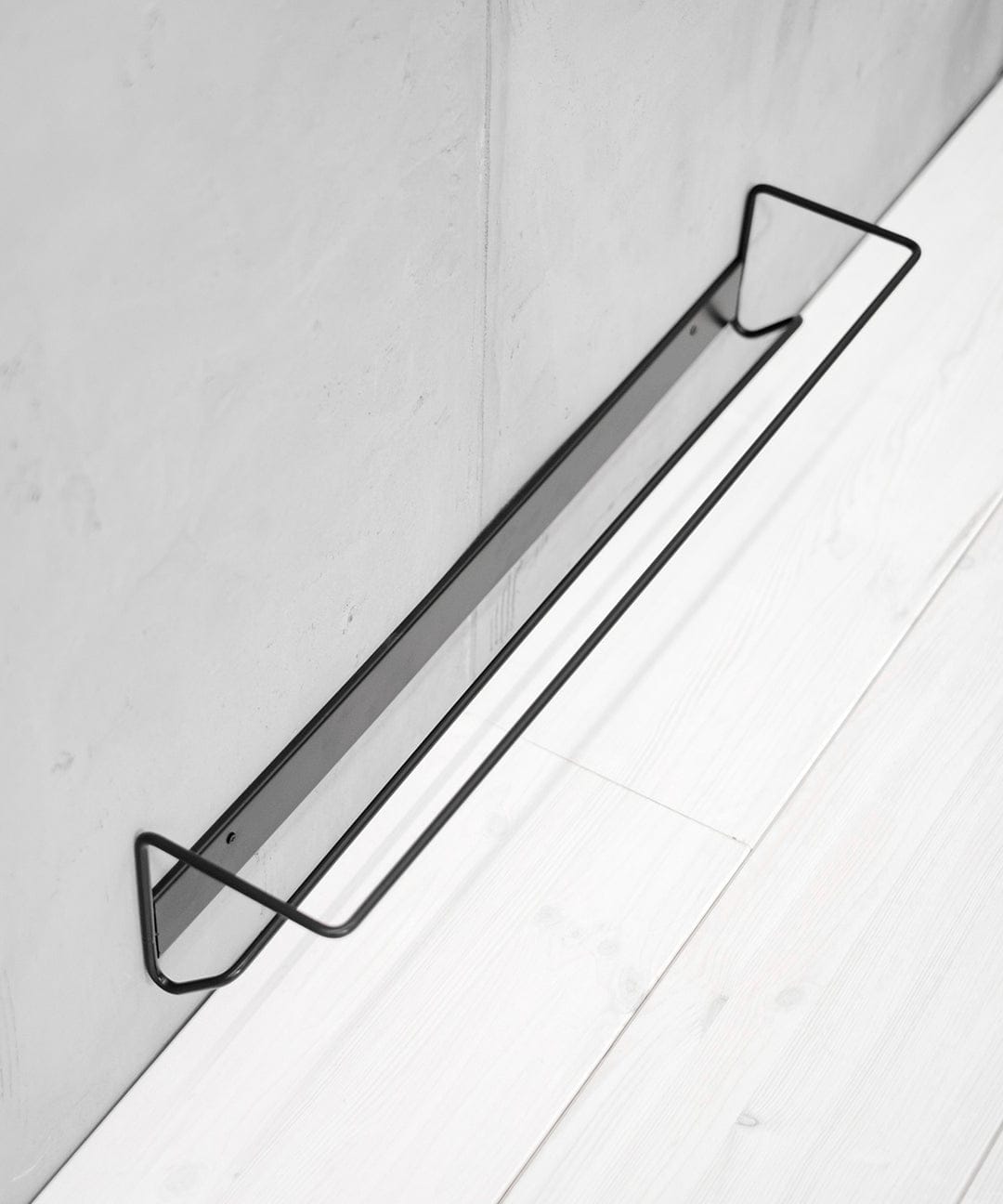 Maghji Wall-Mounted Shoe Racks, Set of 2, Black Powder-Coated Metal.