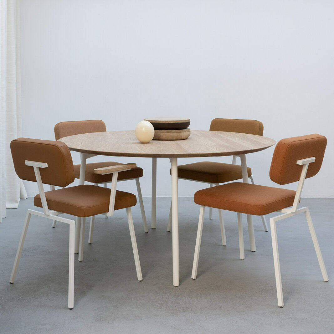 Modern Upholstered Dining Chair with Backrest for Home and Restaurant.