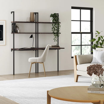 Wall-Mounted Desk & Shelf Set – Industrial Modern Design