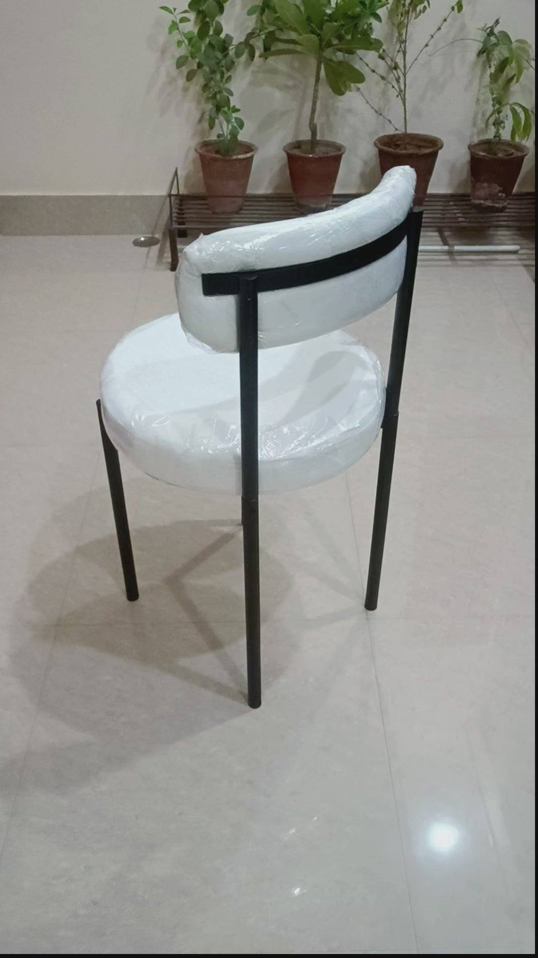 Modern Dining Chairs | Teddy Fleece with Round Cushion.