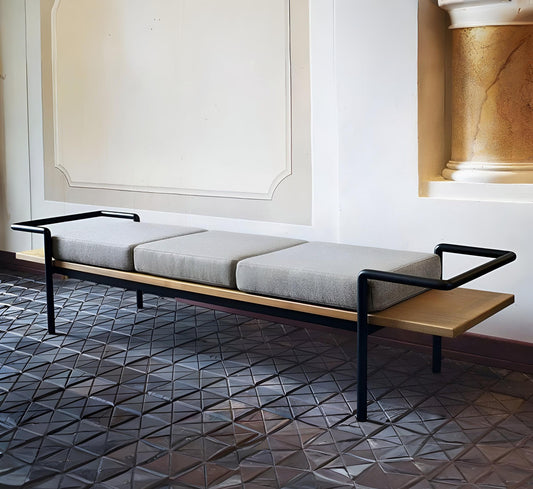 Luxor Upholstered Bench – Premium Leather & Wood Seating by Maghji
